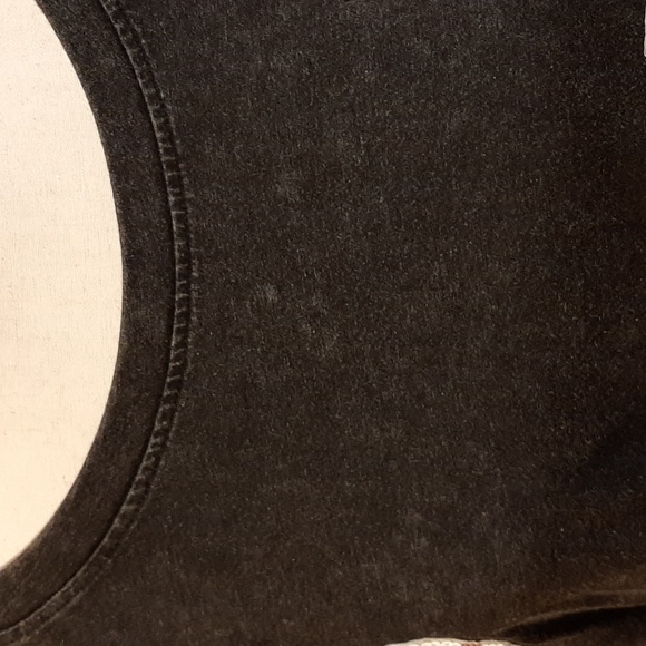 🥀NWT BiBi Black Acid-Washed Sequined Baseball Short-Sleeve Top/Tee (XL)🥀 - Picture 2 of 8